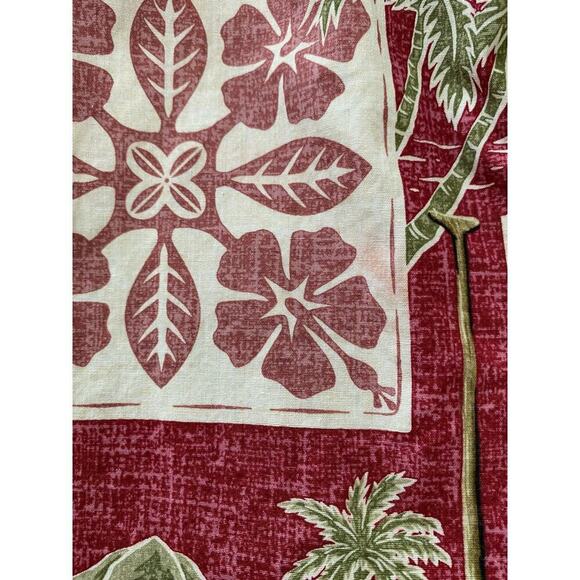Hilo Hatties The Hawaiian Original Men's S Burgundy Retro Button Up Shirt - Picture 8 of 8